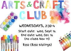 Arts + Crafts Club Fall 2026